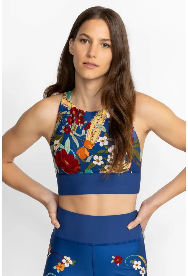 Women Johnny Was Active Teebee High Neck Cutout Sports Bra Teebee