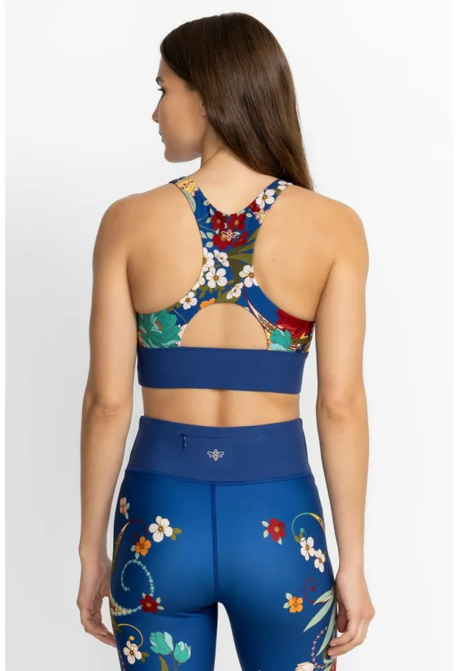 Women Johnny Was Active Teebee High Neck Cutout Sports Bra Teebee