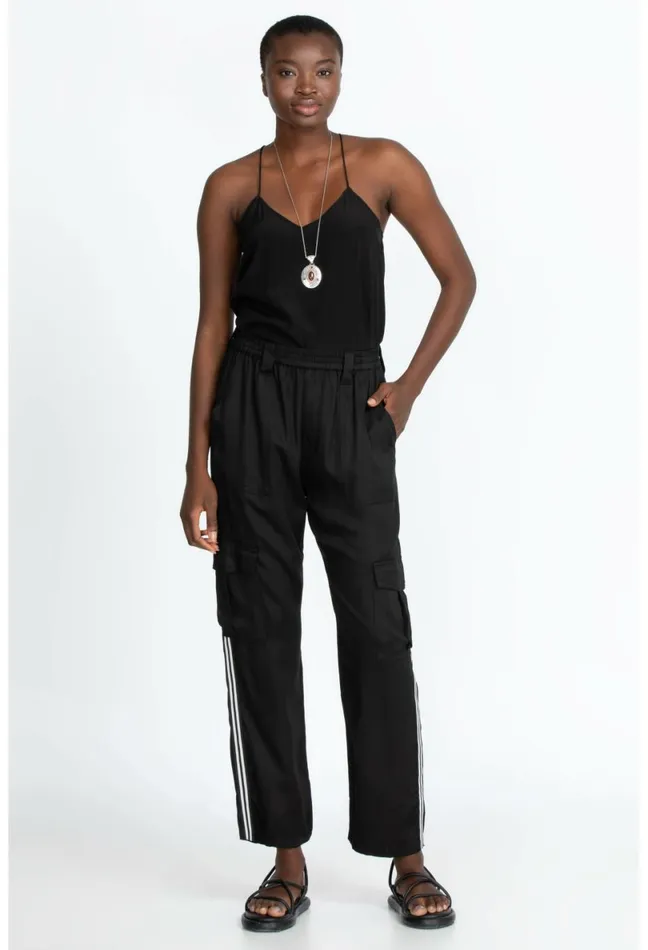 Women Johnny Was Bottoms Cargo Pant Black