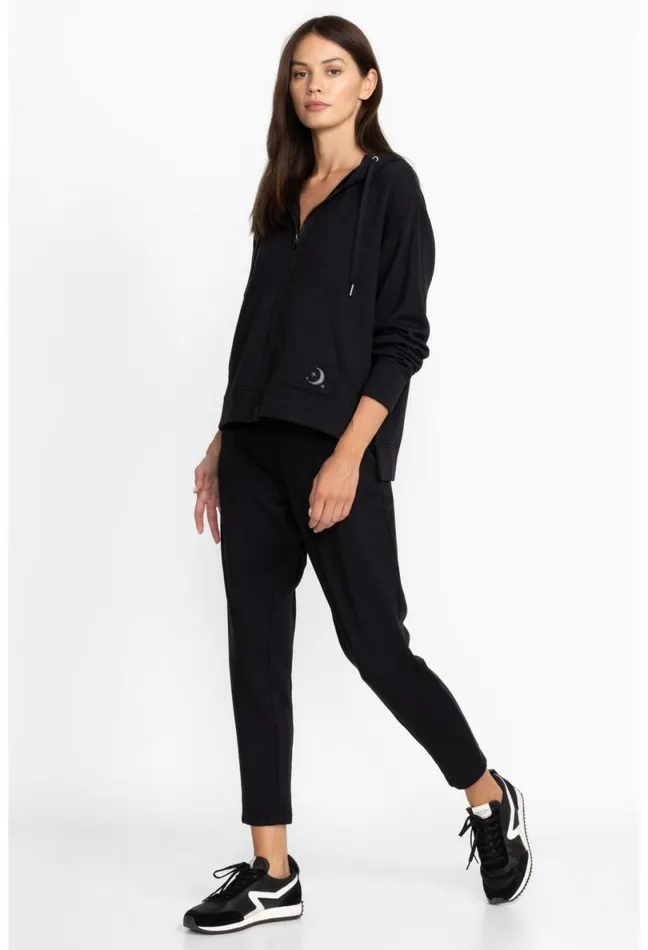 Women Johnny Was Bottoms Fleece Pull On Pant Black Beauty