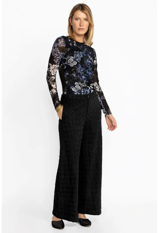 Women Johnny Was Bottoms Hiro Houndstooth Pant Black