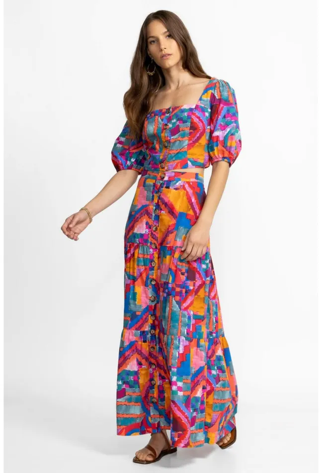 Women Johnny Was Bottoms Summer Daydream Poplin Skirt Summer Daydream