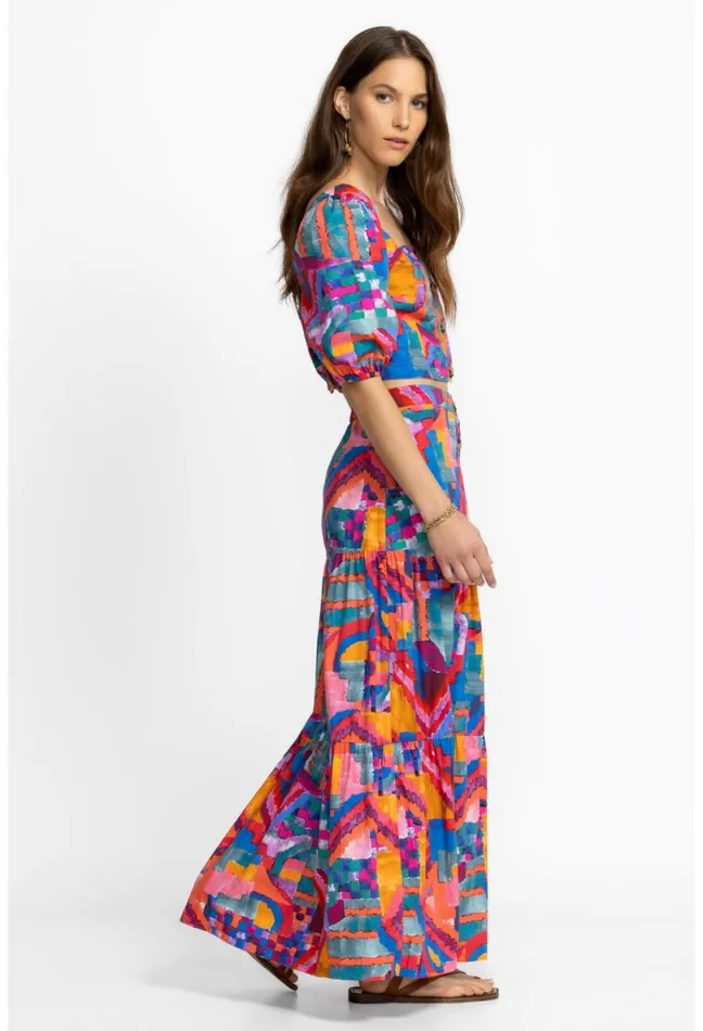 Women Johnny Was Bottoms Summer Daydream Poplin Skirt Summer Daydream