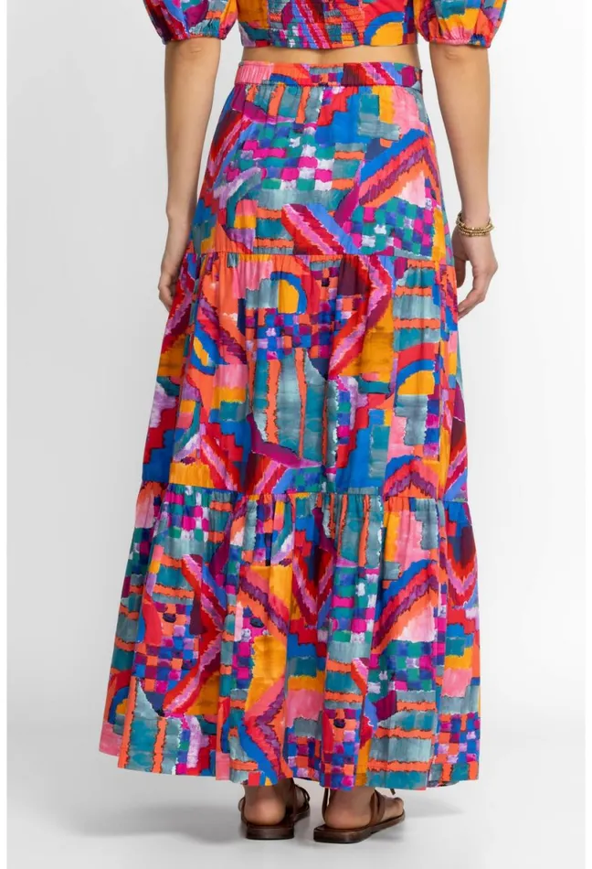 Women Johnny Was Bottoms Summer Daydream Poplin Skirt Summer Daydream