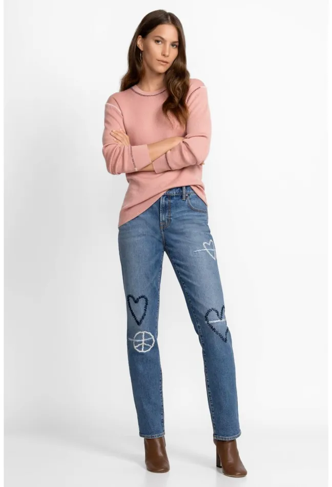Women Johnny Was Bottoms Woodstock Boyfriend Jean Destroyed Indigo