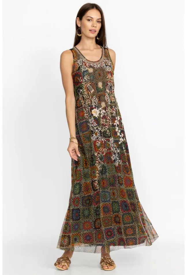 Women Johnny Was Dresses Bitola Mesh Dress Multi