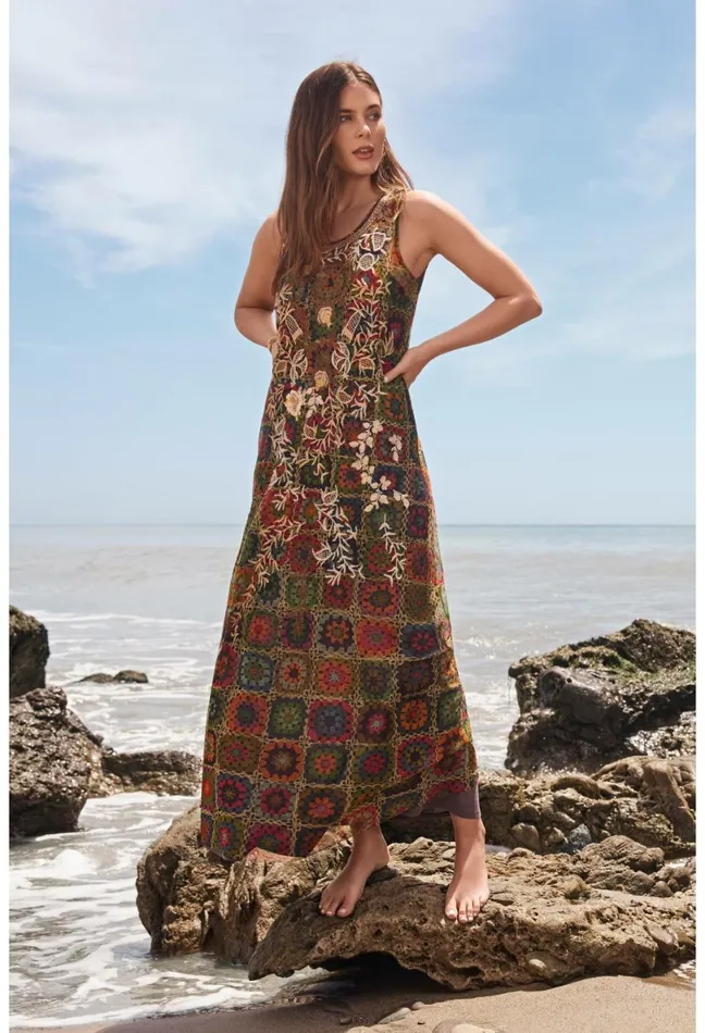 Women Johnny Was Dresses Bitola Mesh Dress Multi
