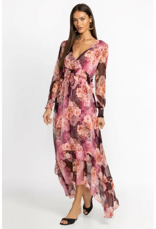 Women Johnny Was Dresses Carina Silk Maxi Dress Carina