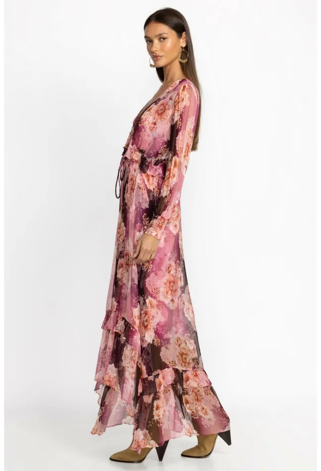 Women Johnny Was Dresses Carina Silk Maxi Dress Carina