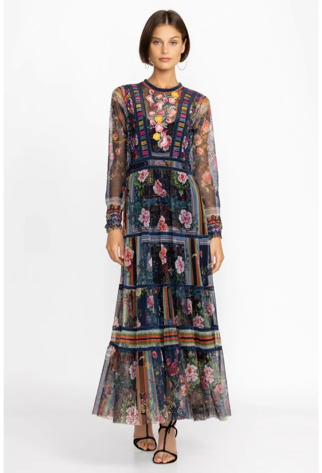 Women Johnny Was Dresses Dayana Mesh Dress Multi