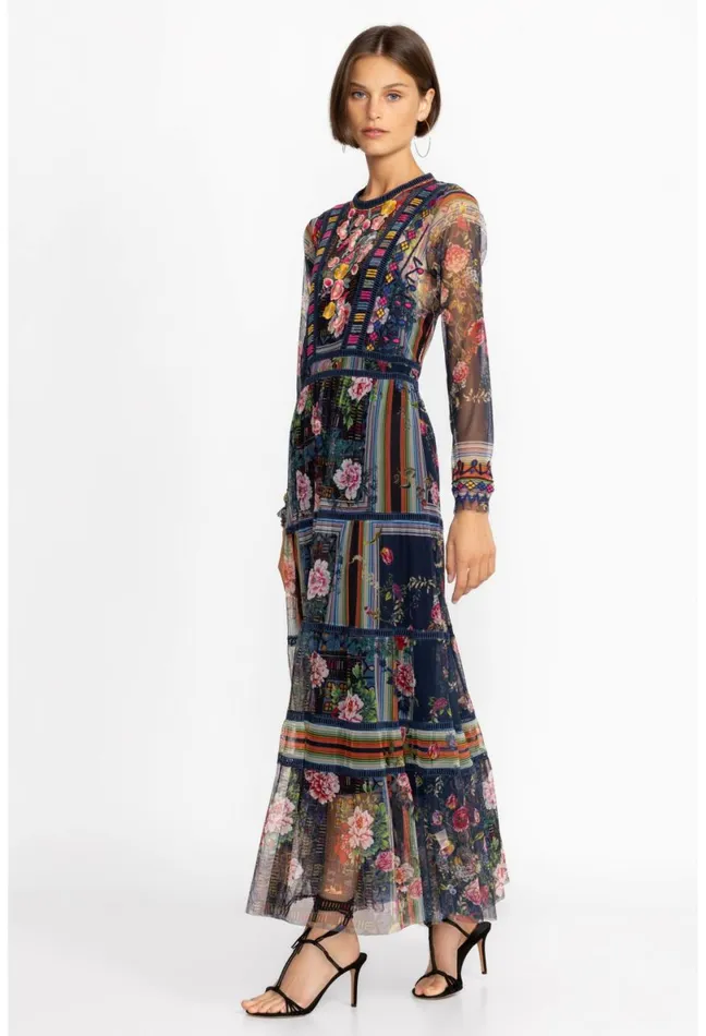 Women Johnny Was Dresses Dayana Mesh Dress Multi