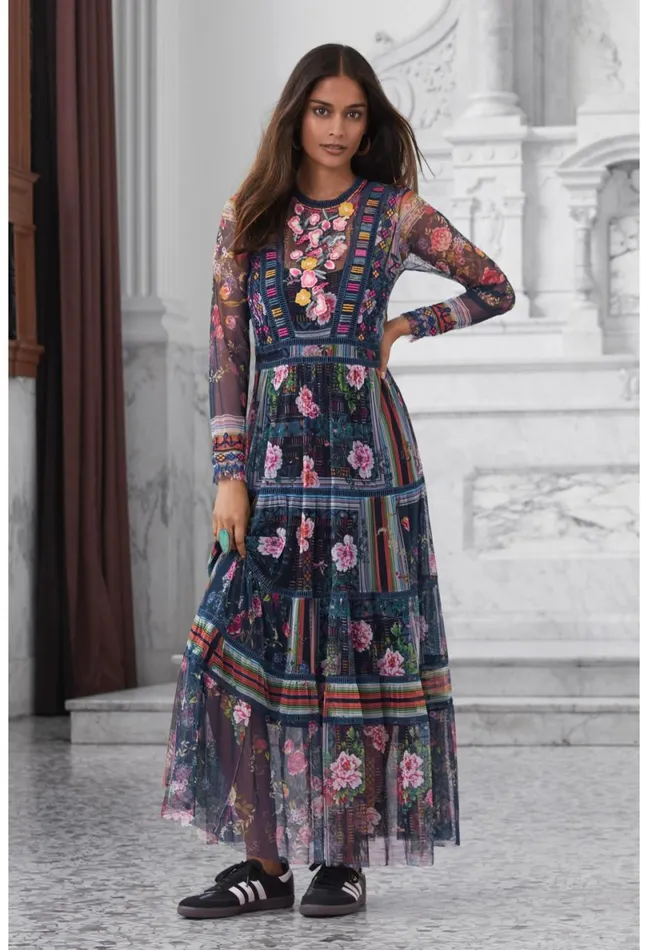 Women Johnny Was Dresses Dayana Mesh Dress Multi