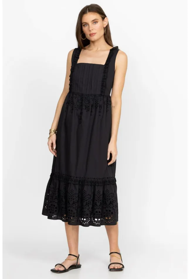 Women Johnny Was Dresses Jesminda Midi Dress Black