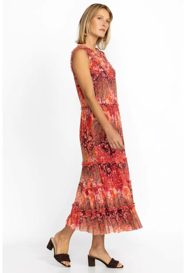 Women Johnny Was Dresses Josephina Mesh Midi Dress Josephina