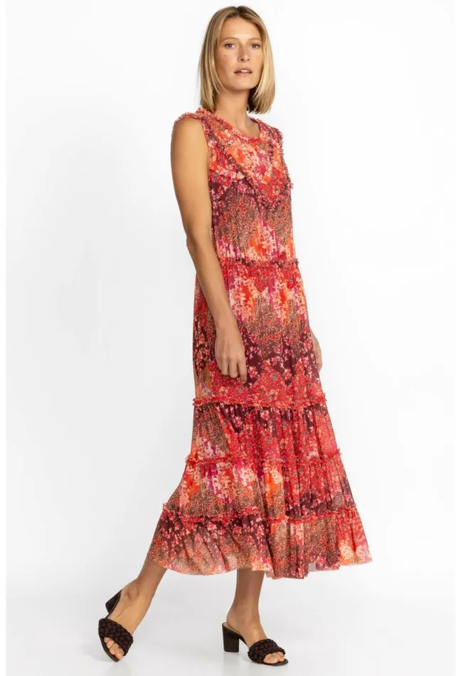 Women Johnny Was Dresses Josephina Mesh Midi Dress Josephina