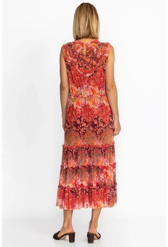 Women Johnny Was Dresses Josephina Mesh Midi Dress Josephina