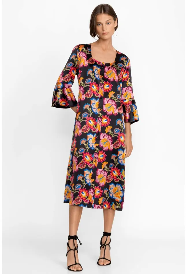 Women Johnny Was Dresses Sidonia Button Front Dress Sidonia