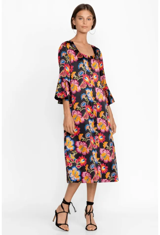 Women Johnny Was Dresses Sidonia Button Front Dress Sidonia