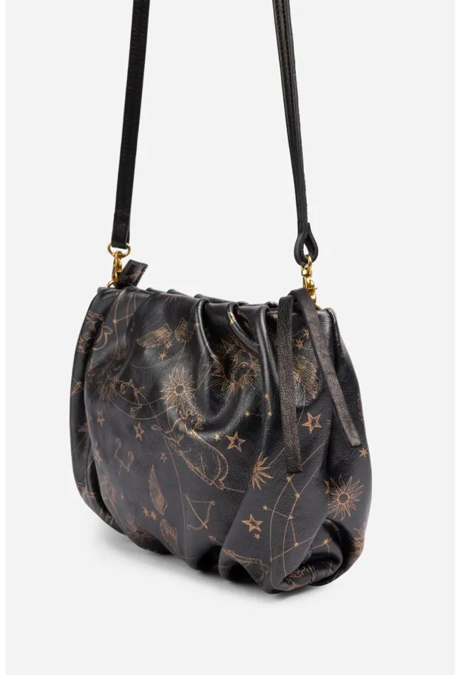 Women Johnny Was Handbags Bijou Ruched Italian Leather Crossbody Multi