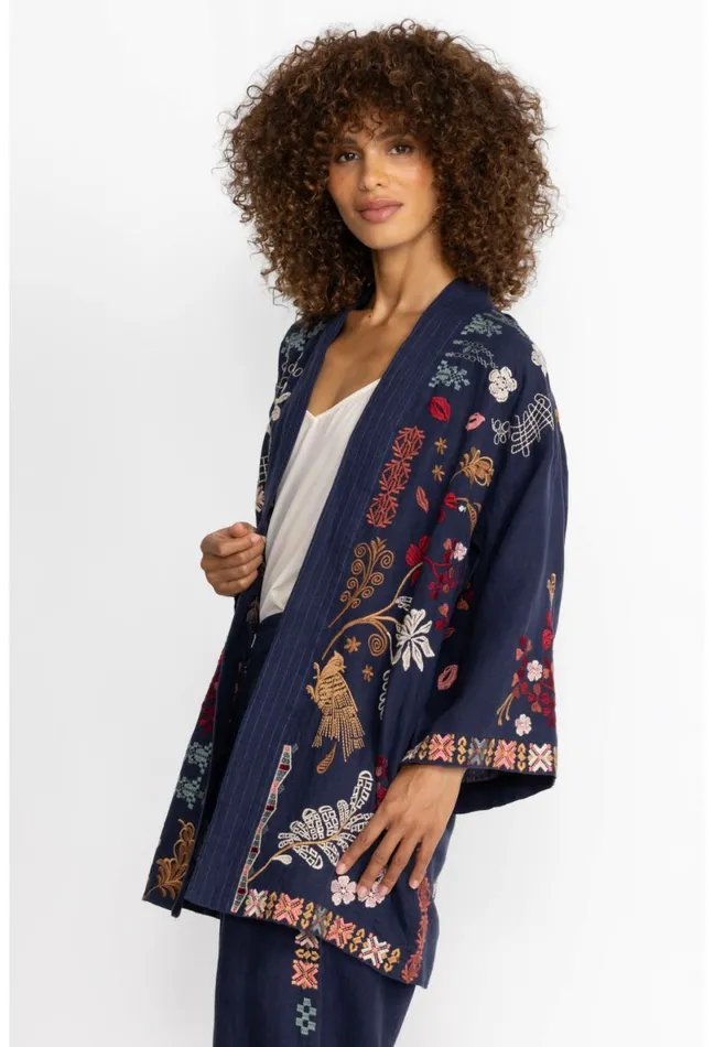 Women Johnny Was Kimonos Zuzu Linen Kimono Ink
