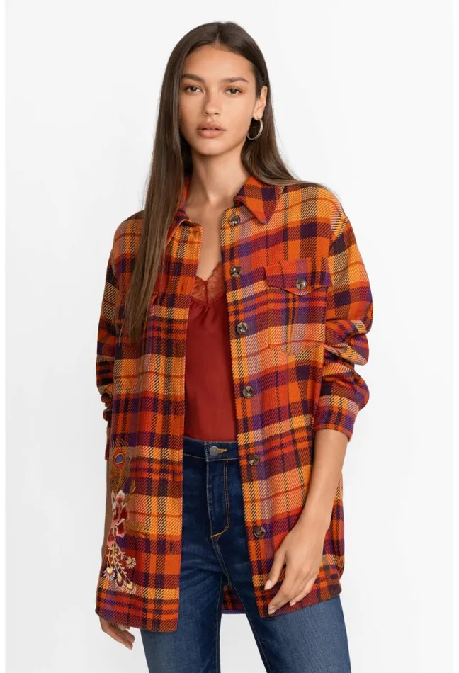 Women Johnny Was Outerwear Ananke Shirt Jacket Plaid