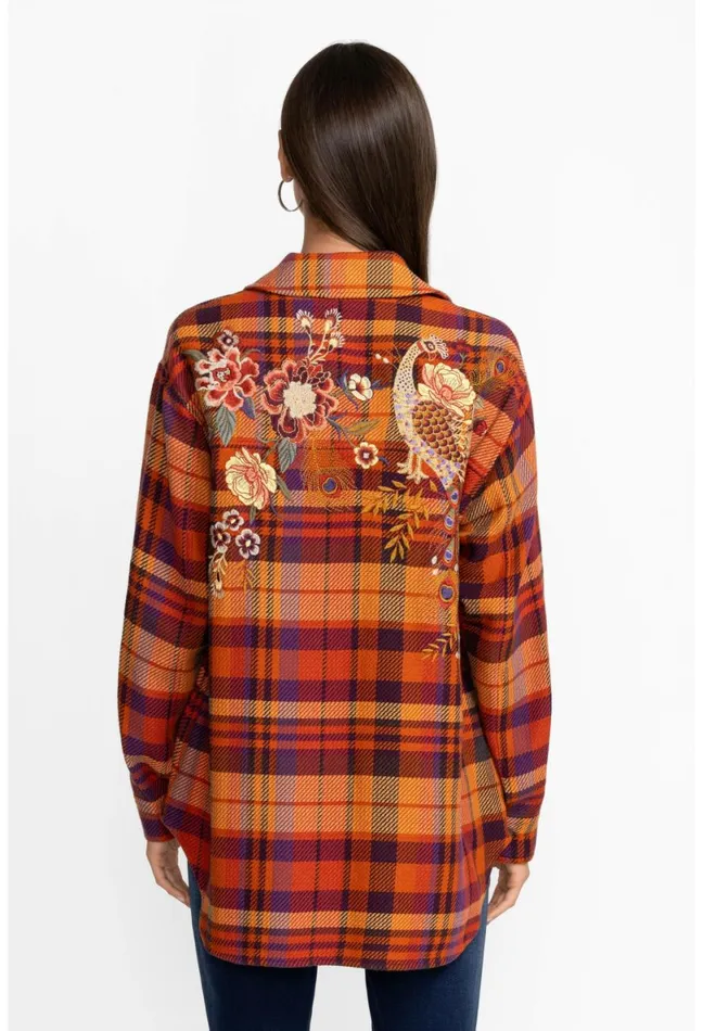Women Johnny Was Outerwear Ananke Shirt Jacket Plaid