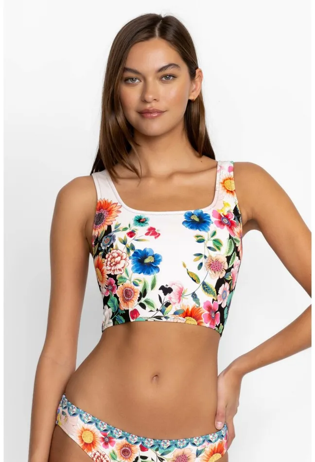 Women Johnny Was Swim and Resort Evening Palace Tank Bikini Top Evening