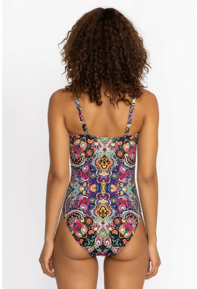 Women Johnny Was Swim and Resort Hannah Ruched One Piece Hannah