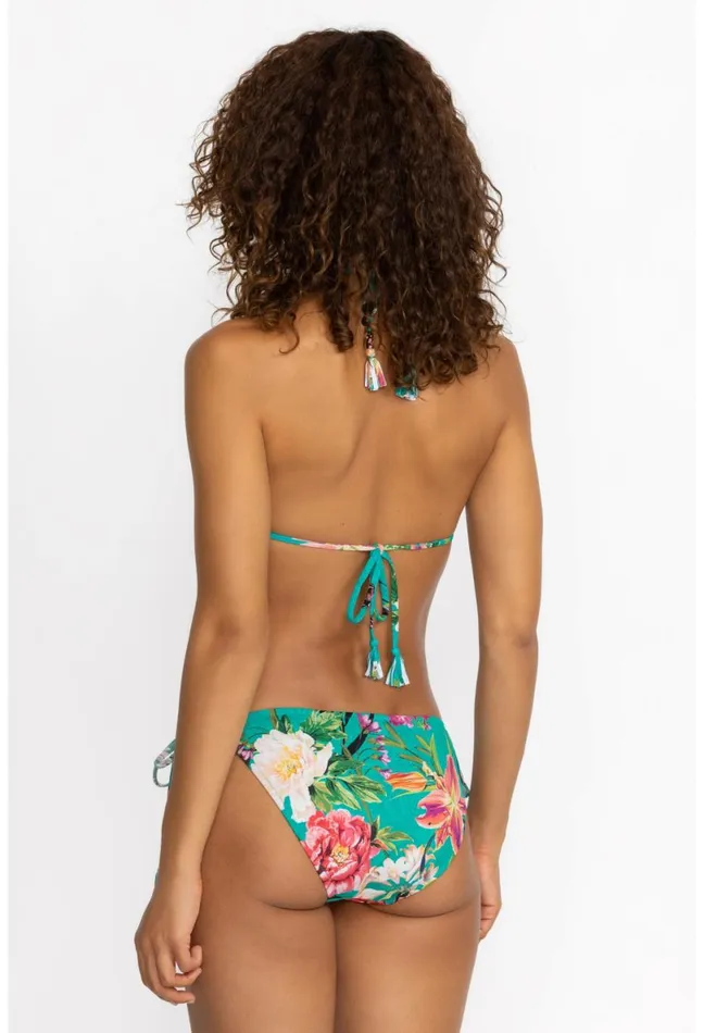 Women Johnny Was Swim and Resort Peacock Goza String Bikini Top Peacock Goza