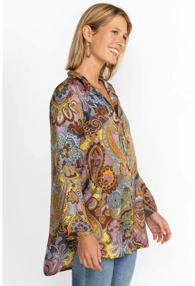 Women Johnny Was Tops Sandalwood Tunic Sandalwood