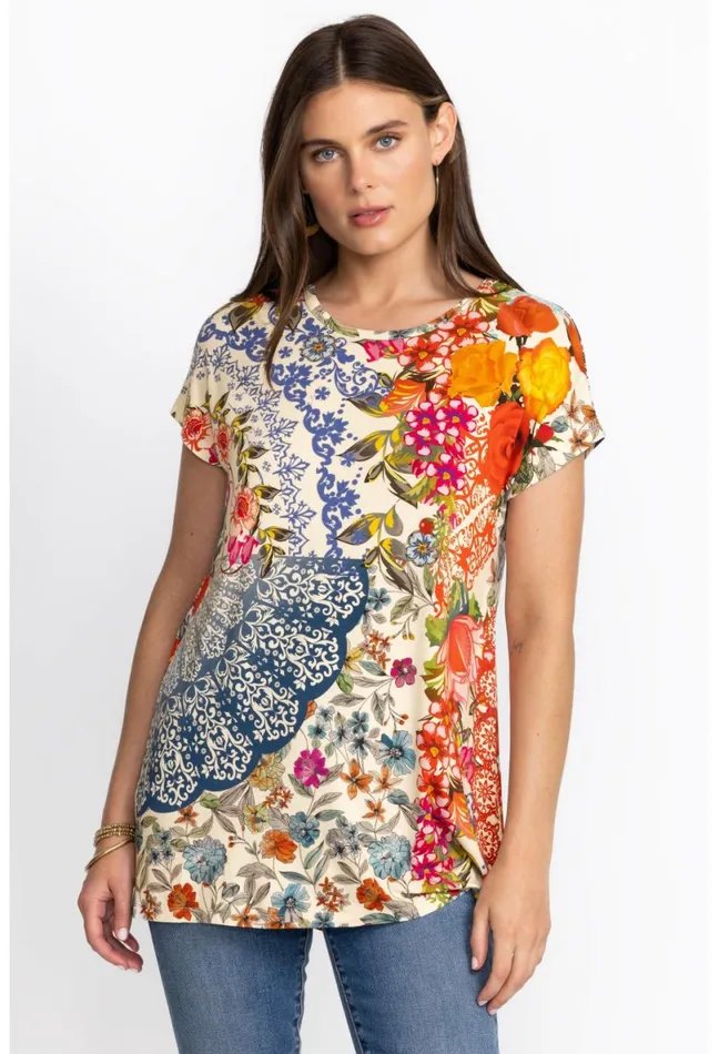 Women Johnny Was Tops Tango Relaxed Dolman Sleeve Tunic Tango