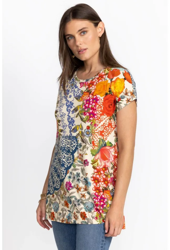 Women Johnny Was Tops Tango Relaxed Dolman Sleeve Tunic Tango