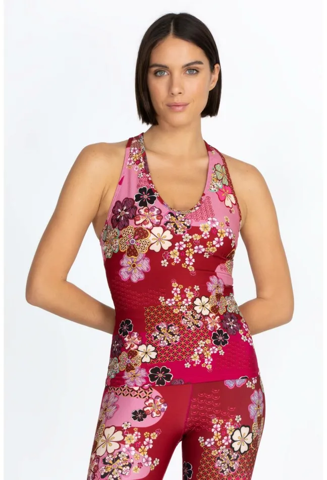 Women Johnny Was Tops Yama Bee Active Mesh Tank Yama