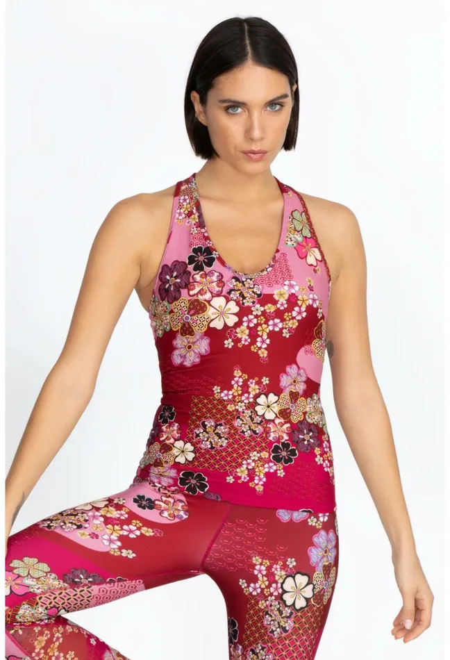 Women Johnny Was Tops Yama Bee Active Mesh Tank Yama