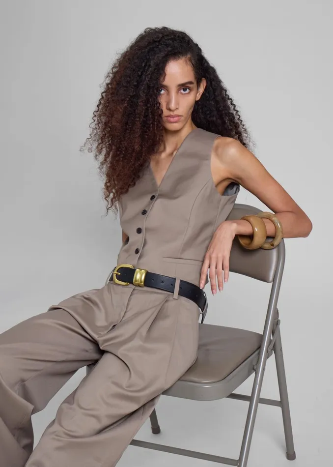 Women Jorae Vest 8211 Taupe The Frankie Shop Outerwear