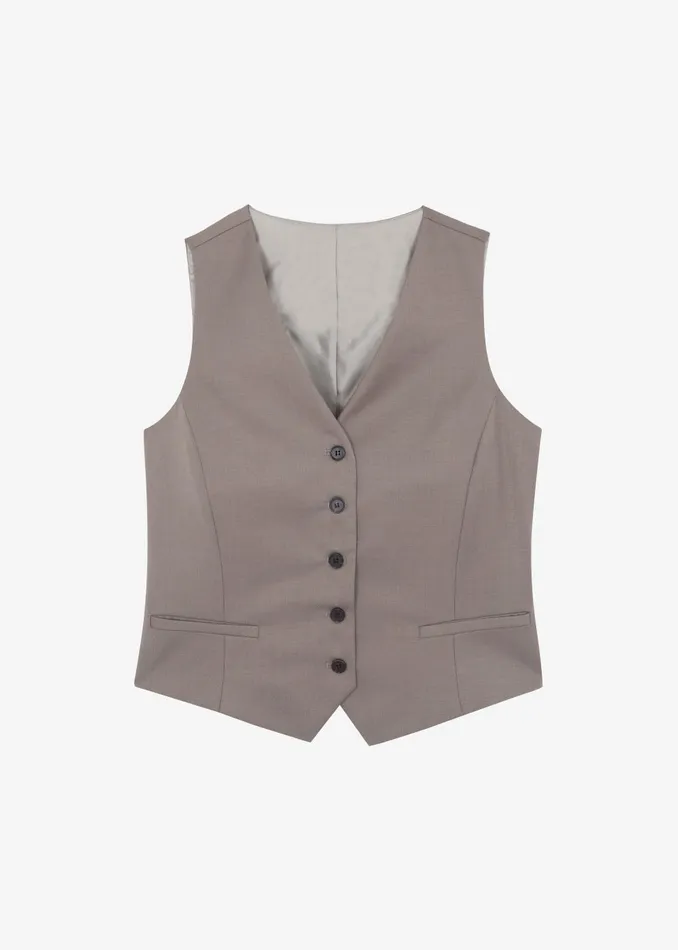 Women Jorae Vest 8211 Taupe The Frankie Shop Outerwear