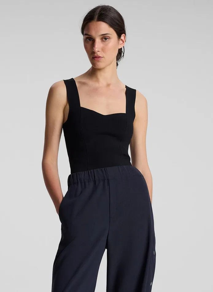 Women Jordana Compact Knit Top Black ALC Tops