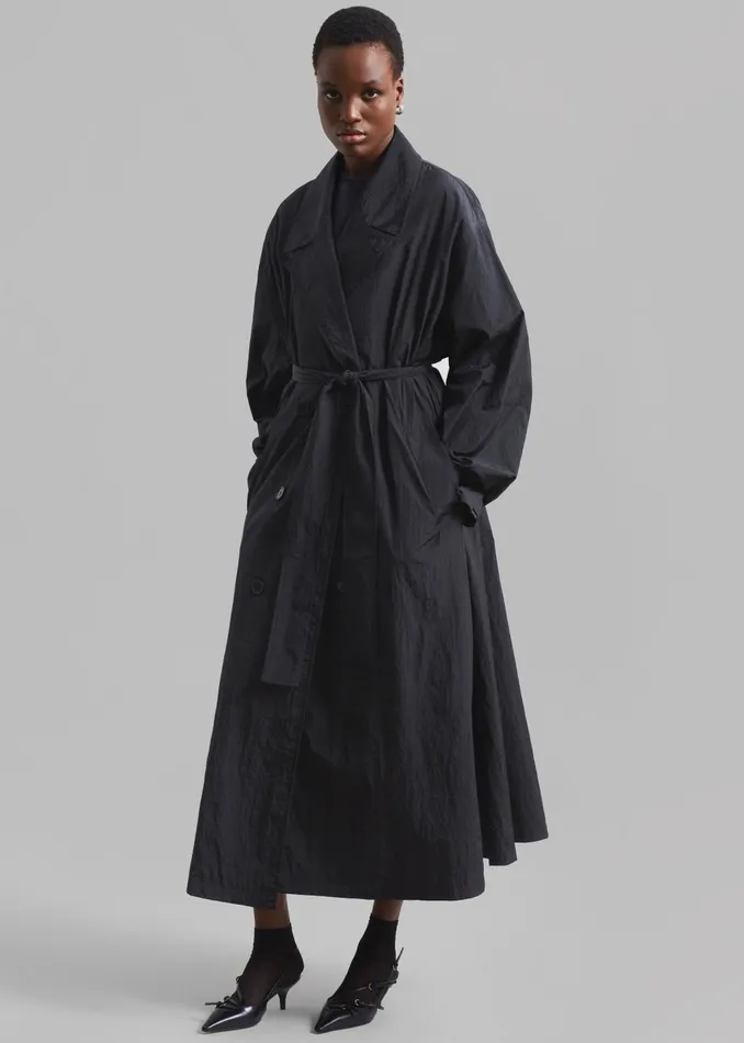 Women Jude Trench Coat 8211 Black The Frankie Shop Outerwear
