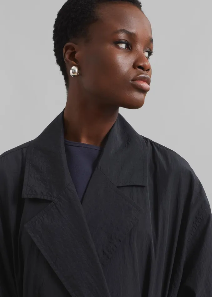 Women Jude Trench Coat 8211 Black The Frankie Shop Outerwear