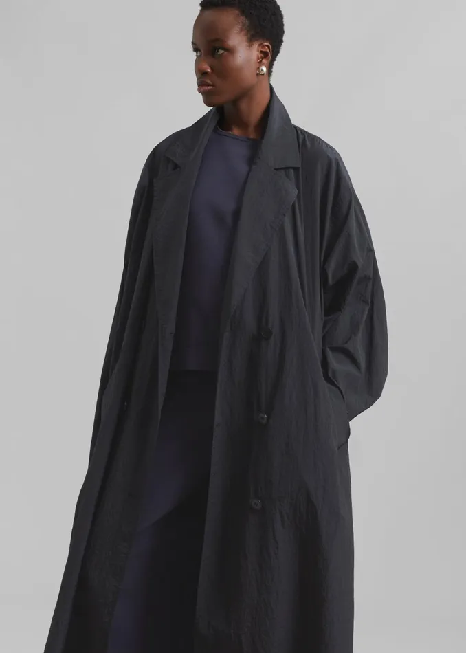 Women Jude Trench Coat 8211 Black The Frankie Shop Outerwear
