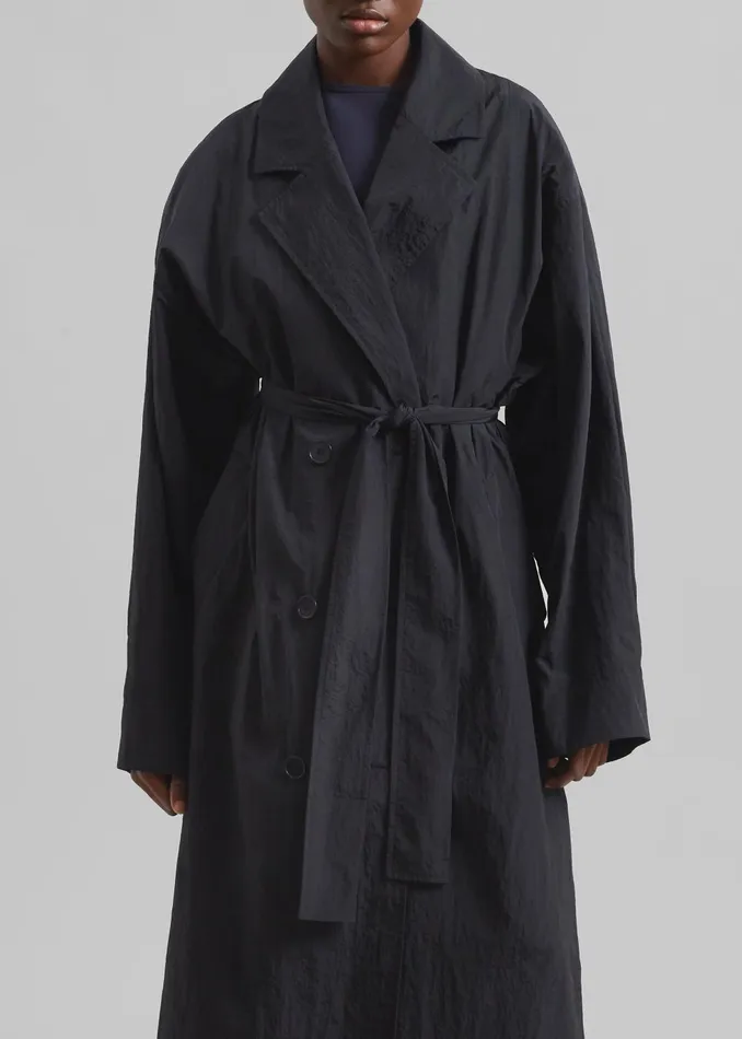 Women Jude Trench Coat 8211 Black The Frankie Shop Outerwear