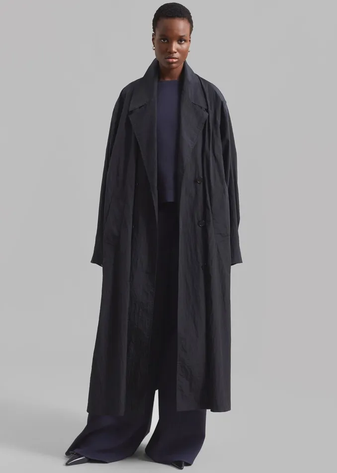 Women Jude Trench Coat 8211 Black The Frankie Shop Outerwear