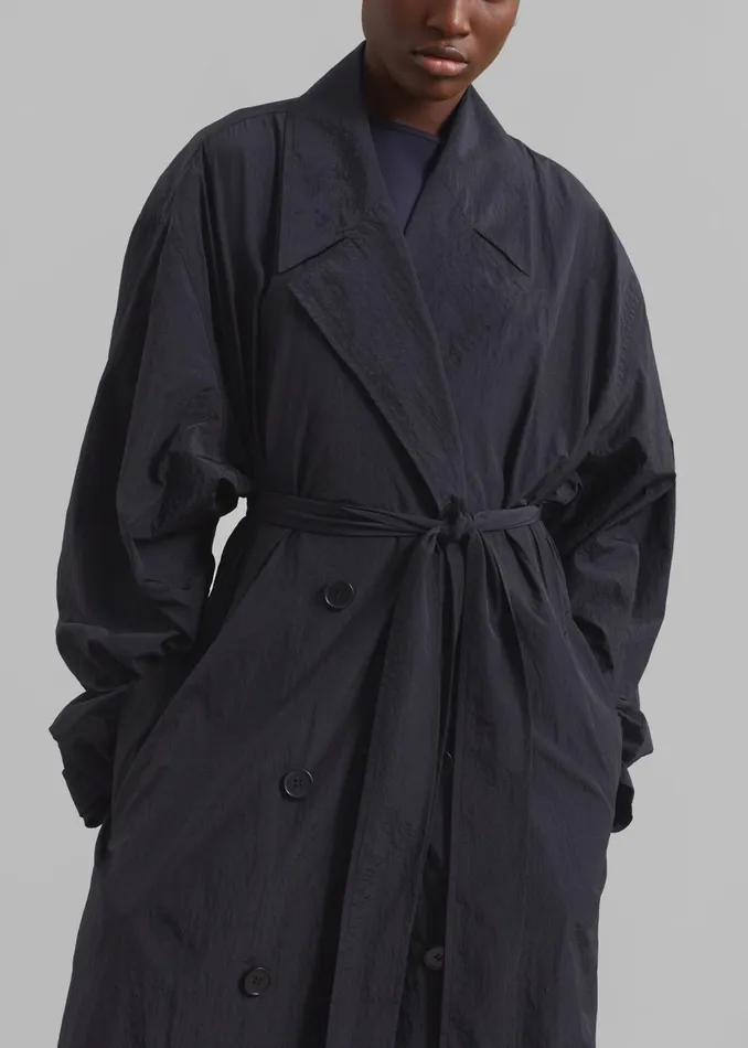 Women Jude Trench Coat 8211 Black The Frankie Shop Outerwear