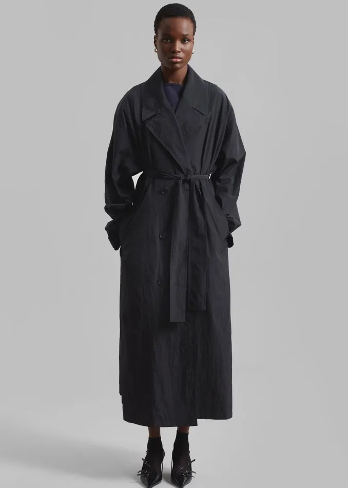 Women Jude Trench Coat 8211 Black The Frankie Shop Outerwear