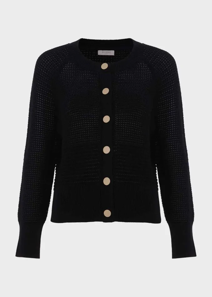 Women Jumpers and Cardigans Hobbs Florentina Cotton Cardigan Hobbs Navy