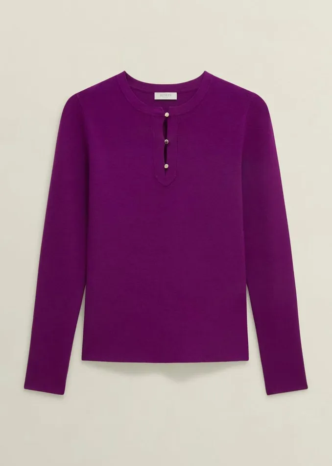 Women Jumpers and Cardigans Hobbs Hayden Jumper Vibrant Purple