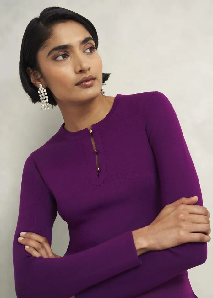 Women Jumpers and Cardigans Hobbs Hayden Jumper Vibrant Purple