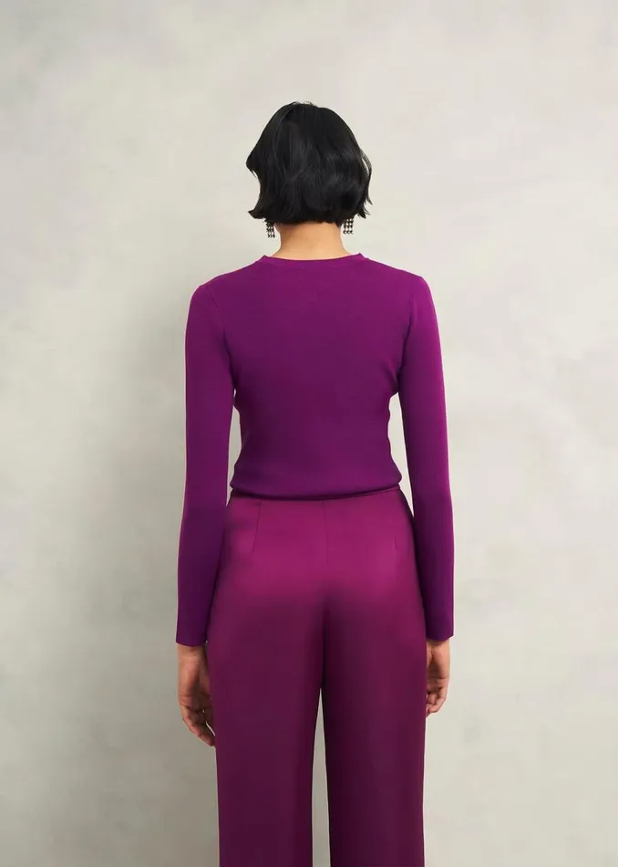 Women Jumpers and Cardigans Hobbs Hayden Jumper Vibrant Purple