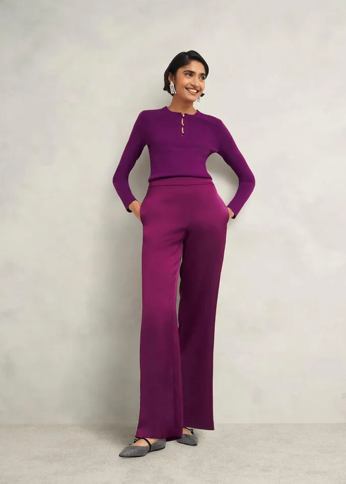 Women Jumpers and Cardigans Hobbs Hayden Jumper Vibrant Purple