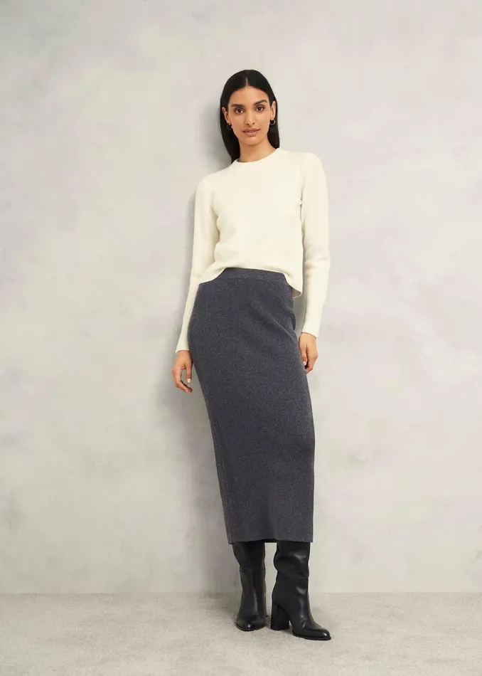 Women Jumpers and Cardigans Hobbs Hoghton Brushed Cashmere Jumper Warm Ivory